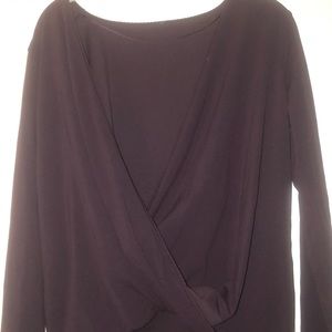 NEW maroon lululemon long-sleeve cross wrap top